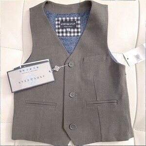Andy & Evan Boys Gray Dress Vest 4T NWT Comfy Flex Formal Suit Vest Nordstrom